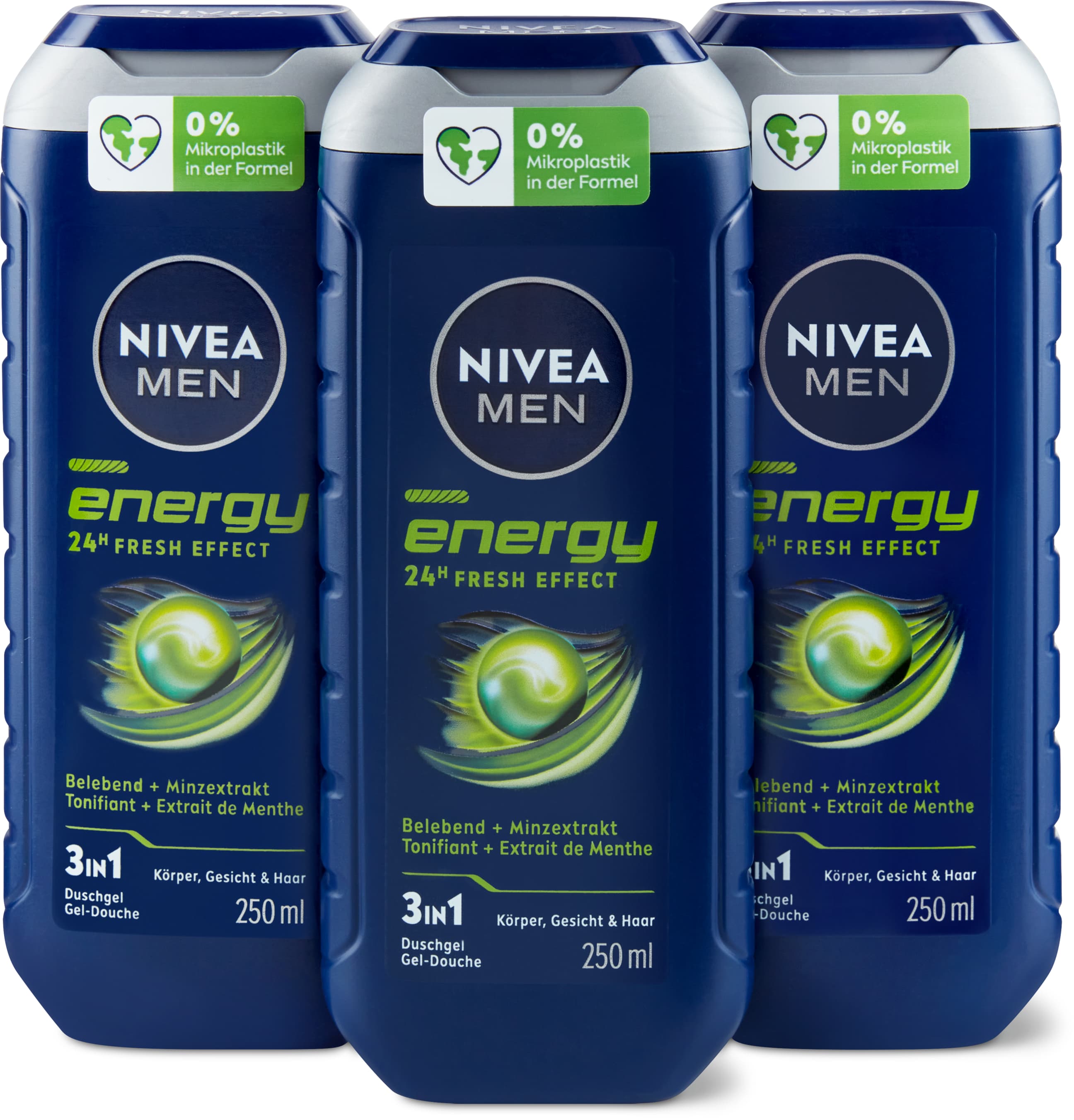 Nivea Gel douche Energy 3en1 3x250ml